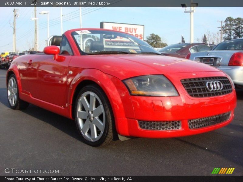 Brilliant Red / Ebony 2003 Audi TT 1.8T quattro Roadster