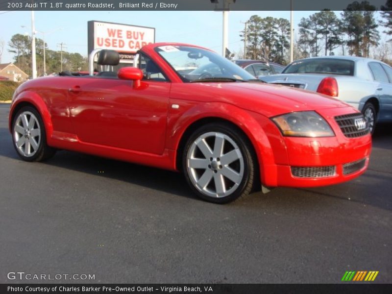 Brilliant Red / Ebony 2003 Audi TT 1.8T quattro Roadster