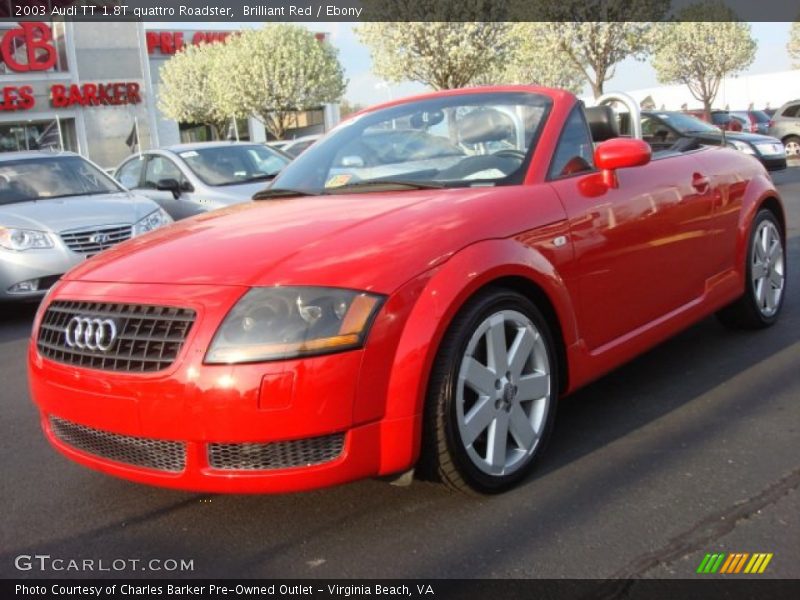 Brilliant Red / Ebony 2003 Audi TT 1.8T quattro Roadster