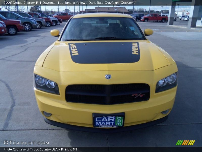 Top Banana Yellow / Dark Slate Gray/Light Graystone 2006 Dodge Charger R/T Daytona