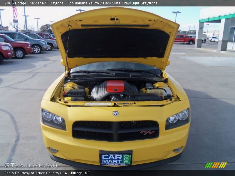 Top Banana Yellow / Dark Slate Gray/Light Graystone 2006 Dodge Charger R/T Daytona