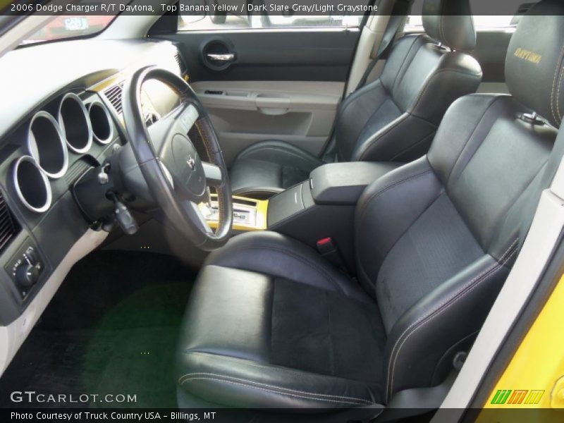 Top Banana Yellow / Dark Slate Gray/Light Graystone 2006 Dodge Charger R/T Daytona