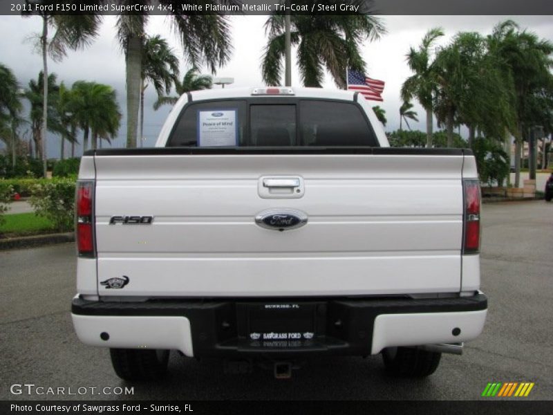 White Platinum Metallic Tri-Coat / Steel Gray 2011 Ford F150 Limited SuperCrew 4x4