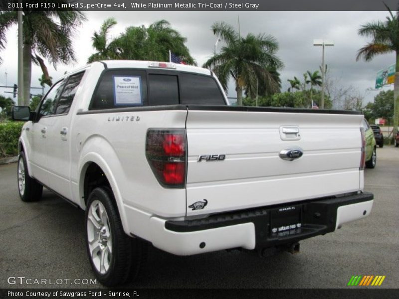 White Platinum Metallic Tri-Coat / Steel Gray 2011 Ford F150 Limited SuperCrew 4x4