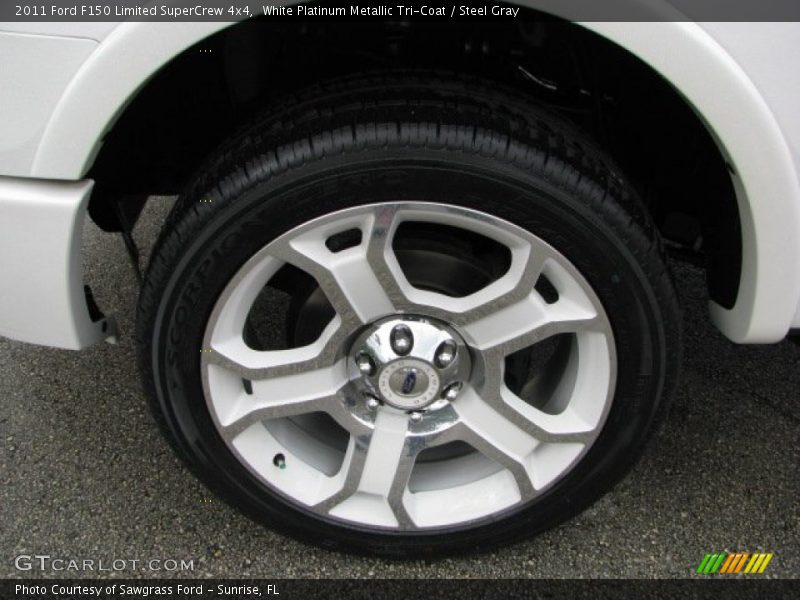 White Platinum Metallic Tri-Coat / Steel Gray 2011 Ford F150 Limited SuperCrew 4x4