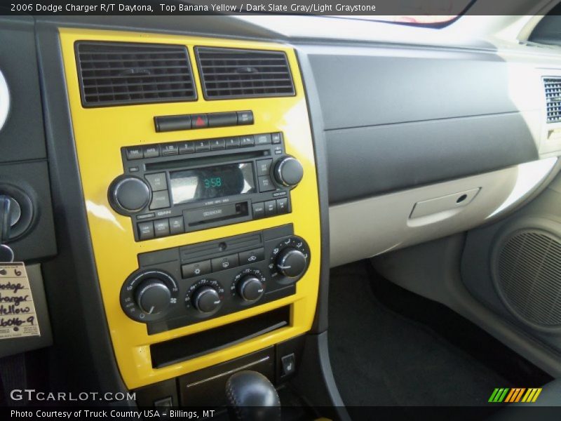 Top Banana Yellow / Dark Slate Gray/Light Graystone 2006 Dodge Charger R/T Daytona