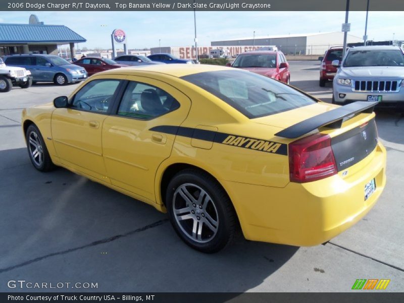 Top Banana Yellow / Dark Slate Gray/Light Graystone 2006 Dodge Charger R/T Daytona