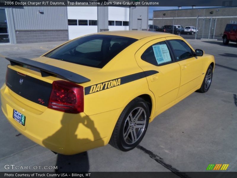 Top Banana Yellow / Dark Slate Gray/Light Graystone 2006 Dodge Charger R/T Daytona