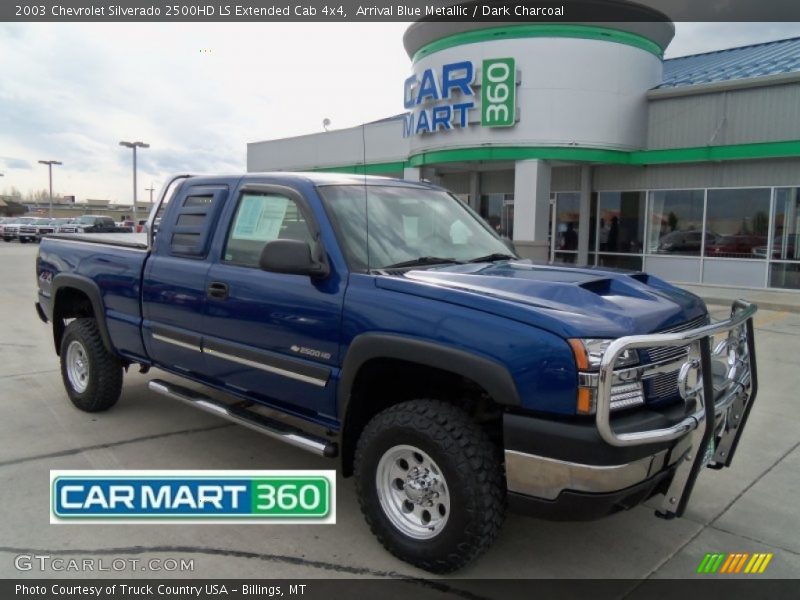 Arrival Blue Metallic / Dark Charcoal 2003 Chevrolet Silverado 2500HD LS Extended Cab 4x4