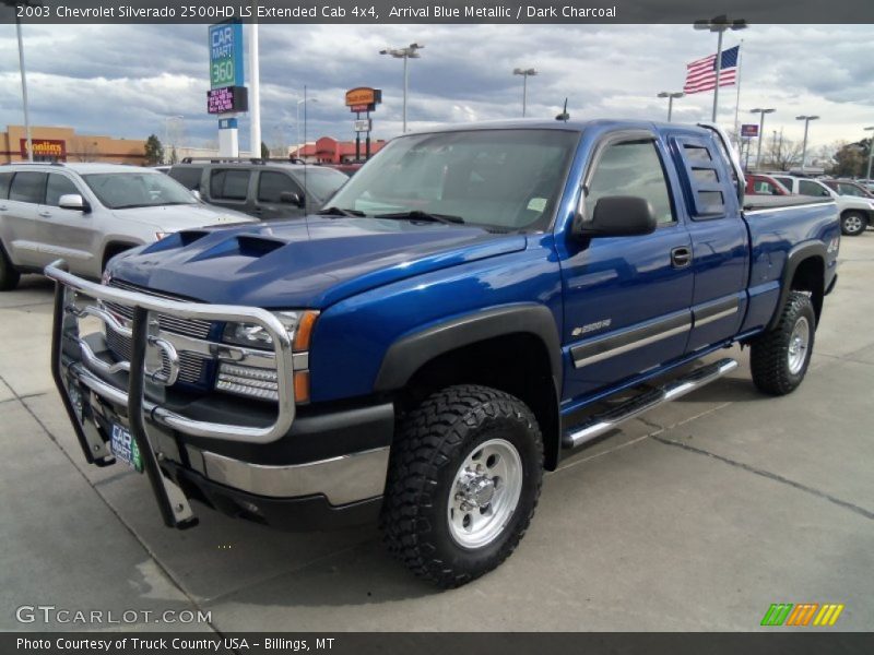 Arrival Blue Metallic / Dark Charcoal 2003 Chevrolet Silverado 2500HD LS Extended Cab 4x4