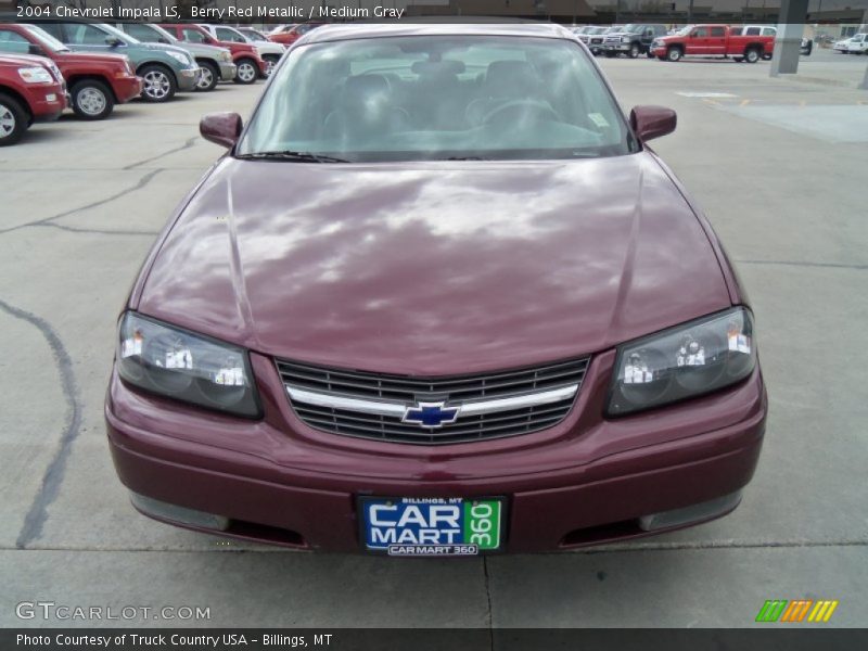 Berry Red Metallic / Medium Gray 2004 Chevrolet Impala LS