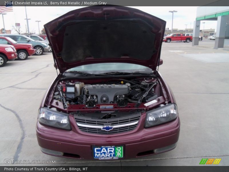 Berry Red Metallic / Medium Gray 2004 Chevrolet Impala LS