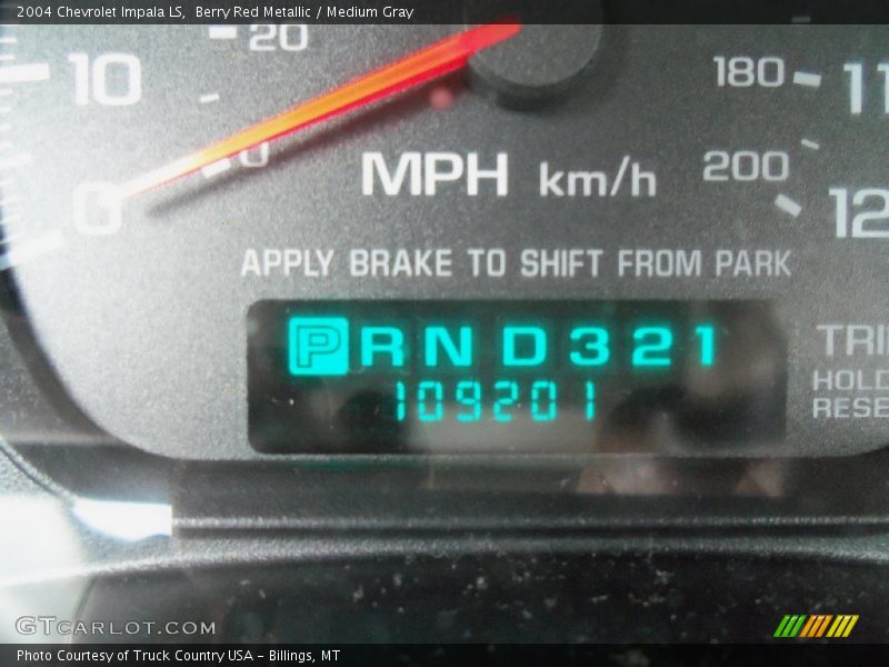 Berry Red Metallic / Medium Gray 2004 Chevrolet Impala LS