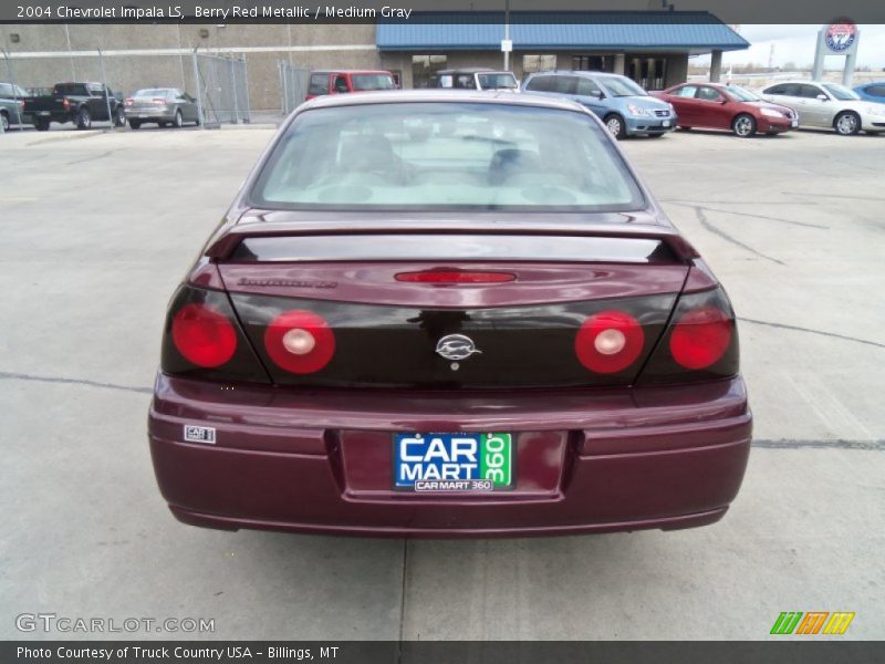 Berry Red Metallic / Medium Gray 2004 Chevrolet Impala LS
