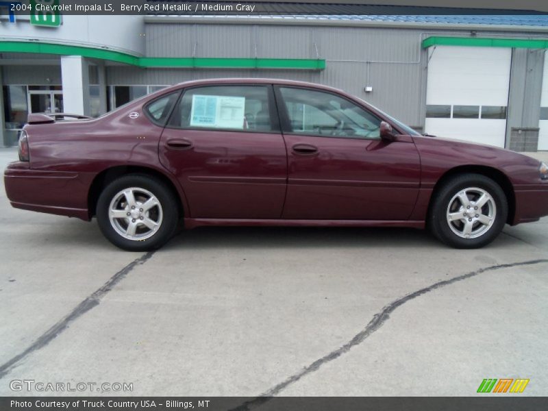Berry Red Metallic / Medium Gray 2004 Chevrolet Impala LS