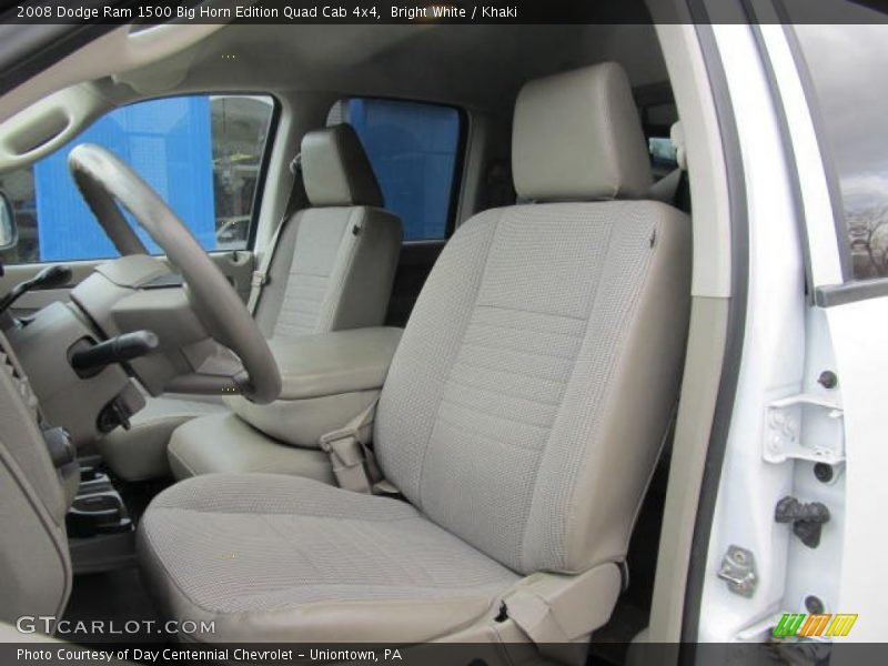 Bright White / Khaki 2008 Dodge Ram 1500 Big Horn Edition Quad Cab 4x4