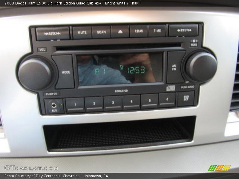 Bright White / Khaki 2008 Dodge Ram 1500 Big Horn Edition Quad Cab 4x4