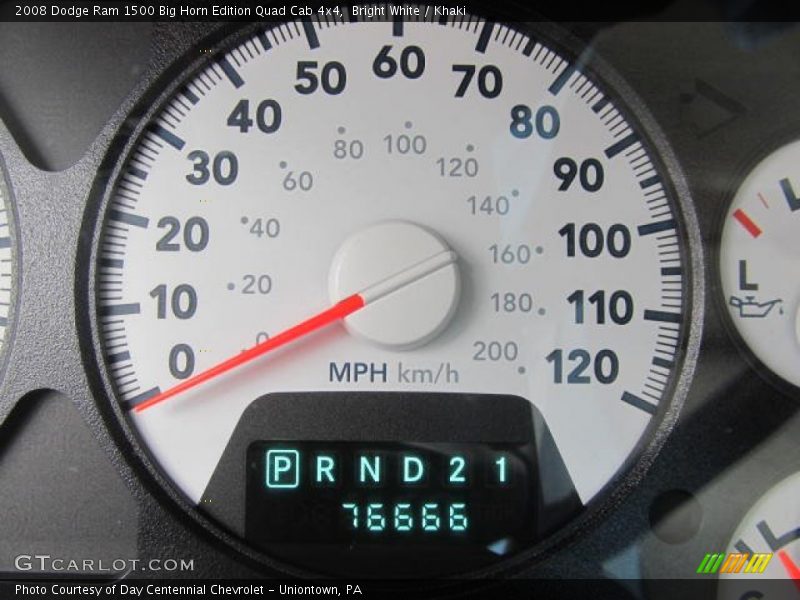 Bright White / Khaki 2008 Dodge Ram 1500 Big Horn Edition Quad Cab 4x4