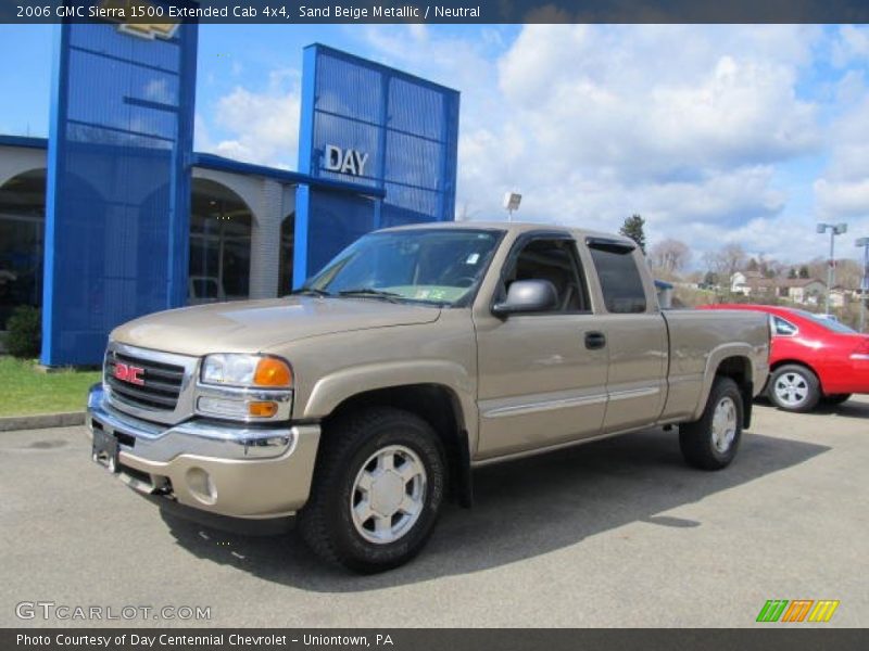 Sand Beige Metallic / Neutral 2006 GMC Sierra 1500 Extended Cab 4x4