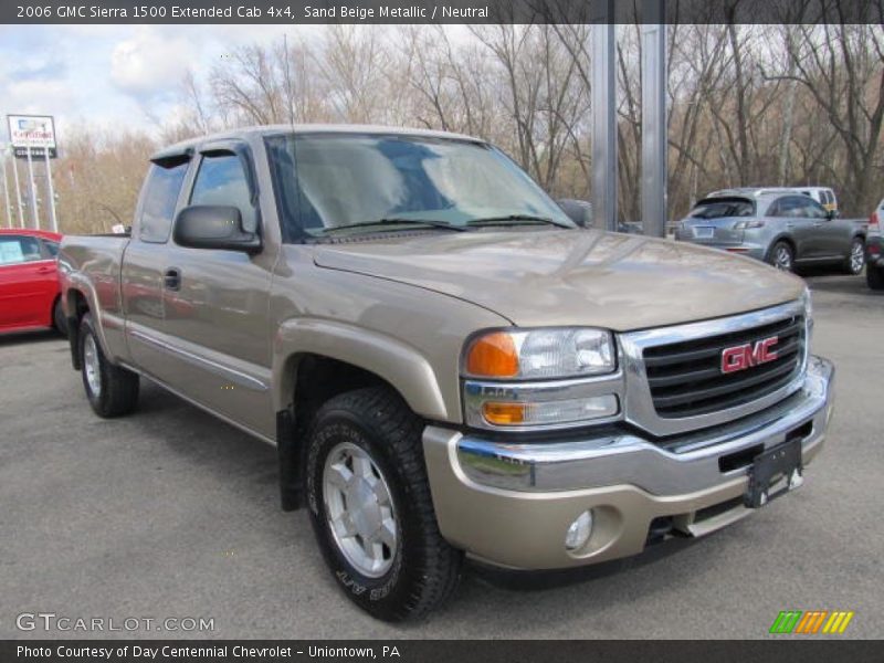 Sand Beige Metallic / Neutral 2006 GMC Sierra 1500 Extended Cab 4x4