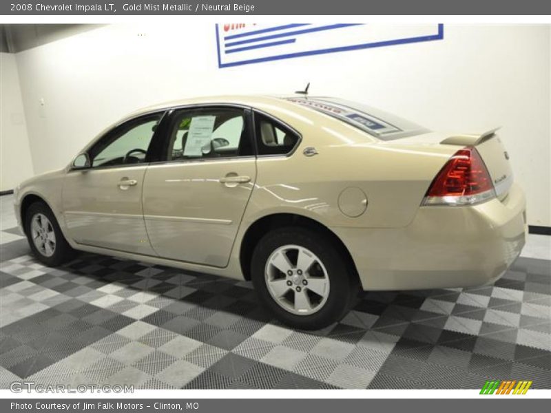 Gold Mist Metallic / Neutral Beige 2008 Chevrolet Impala LT