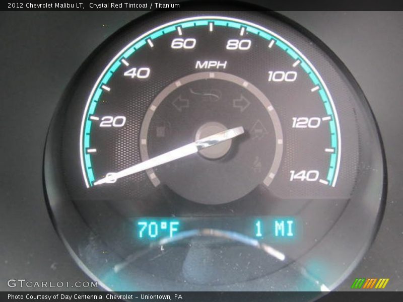 Crystal Red Tintcoat / Titanium 2012 Chevrolet Malibu LT