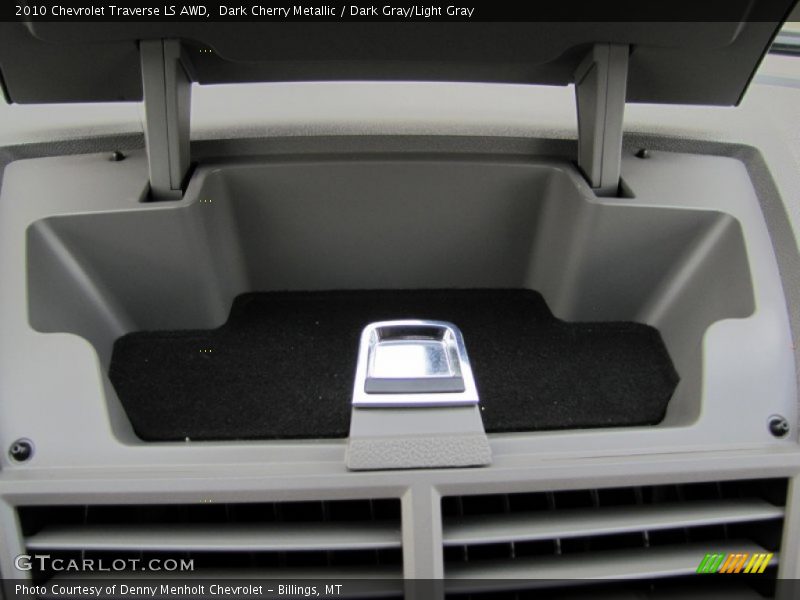 Dark Cherry Metallic / Dark Gray/Light Gray 2010 Chevrolet Traverse LS AWD