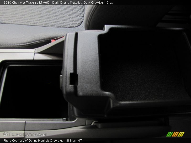 Dark Cherry Metallic / Dark Gray/Light Gray 2010 Chevrolet Traverse LS AWD