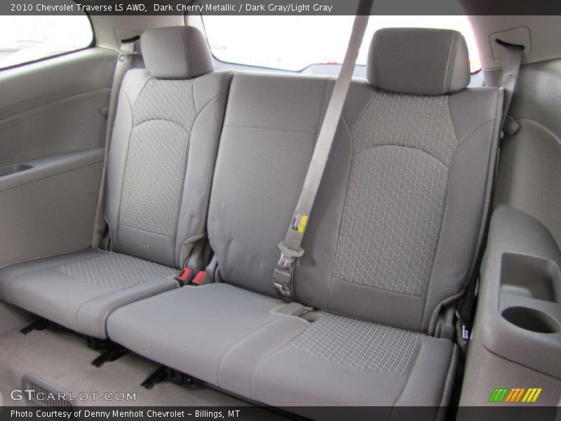 Dark Cherry Metallic / Dark Gray/Light Gray 2010 Chevrolet Traverse LS AWD