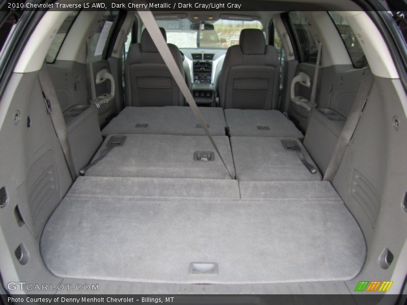 Dark Cherry Metallic / Dark Gray/Light Gray 2010 Chevrolet Traverse LS AWD
