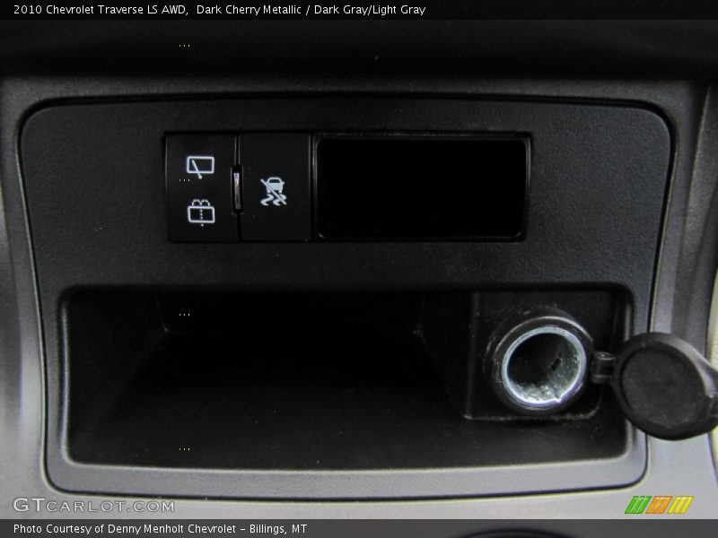 Dark Cherry Metallic / Dark Gray/Light Gray 2010 Chevrolet Traverse LS AWD