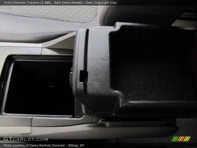 Dark Cherry Metallic / Dark Gray/Light Gray 2010 Chevrolet Traverse LS AWD