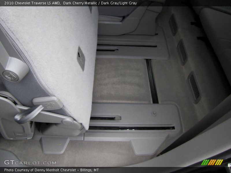 Dark Cherry Metallic / Dark Gray/Light Gray 2010 Chevrolet Traverse LS AWD
