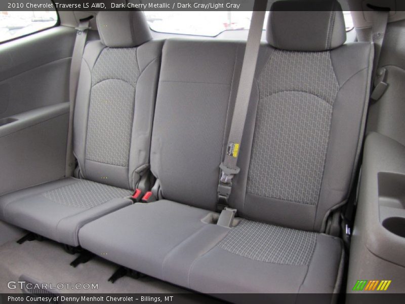Dark Cherry Metallic / Dark Gray/Light Gray 2010 Chevrolet Traverse LS AWD