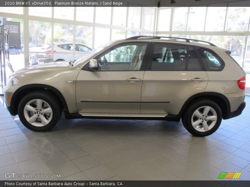 Platinum Bronze Metallic / Sand Beige 2010 BMW X5 xDrive35d