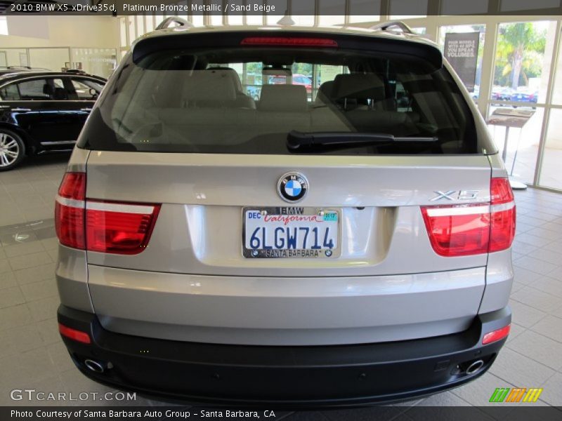 Platinum Bronze Metallic / Sand Beige 2010 BMW X5 xDrive35d
