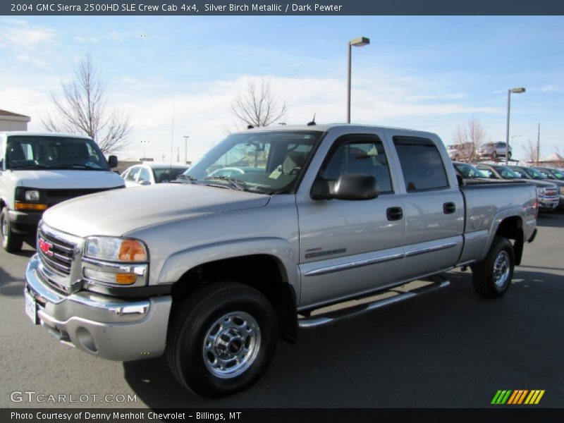 Silver Birch Metallic / Dark Pewter 2004 GMC Sierra 2500HD SLE Crew Cab 4x4