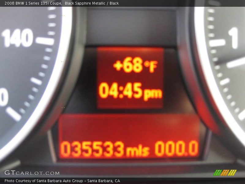 Black Sapphire Metallic / Black 2008 BMW 1 Series 135i Coupe