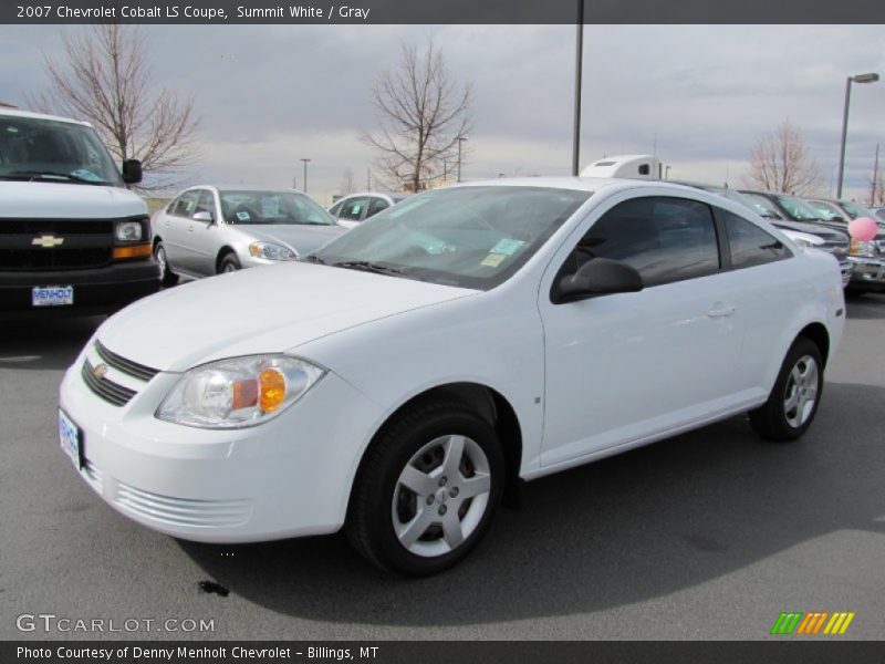 Summit White / Gray 2007 Chevrolet Cobalt LS Coupe