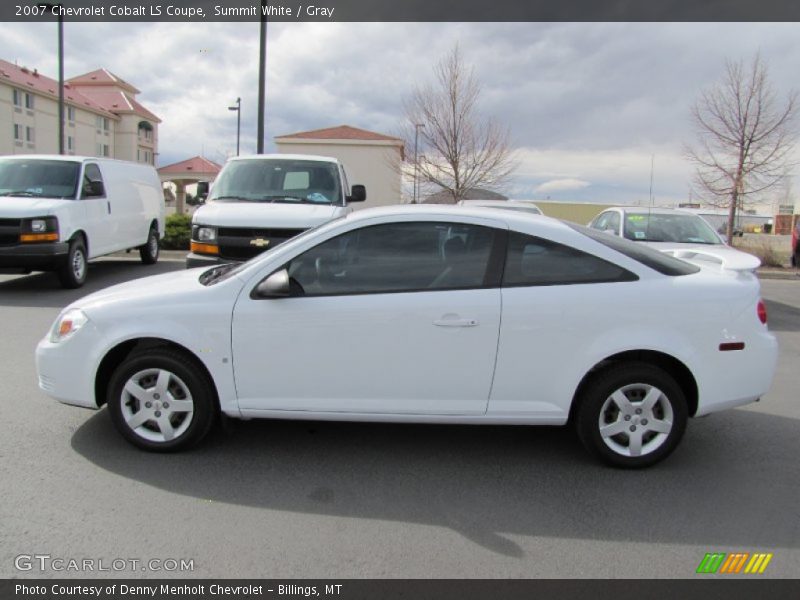 Summit White / Gray 2007 Chevrolet Cobalt LS Coupe