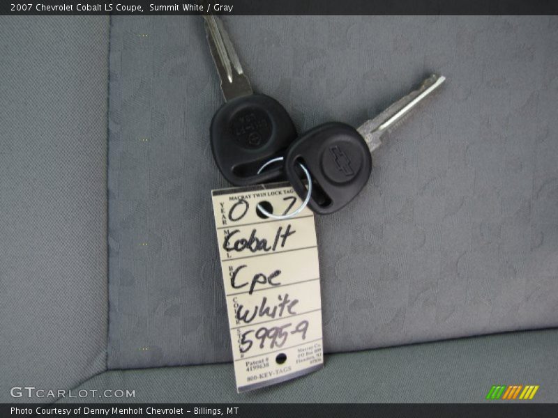 Summit White / Gray 2007 Chevrolet Cobalt LS Coupe