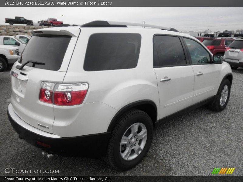 White Diamond Tricoat / Ebony 2012 GMC Acadia SLE AWD