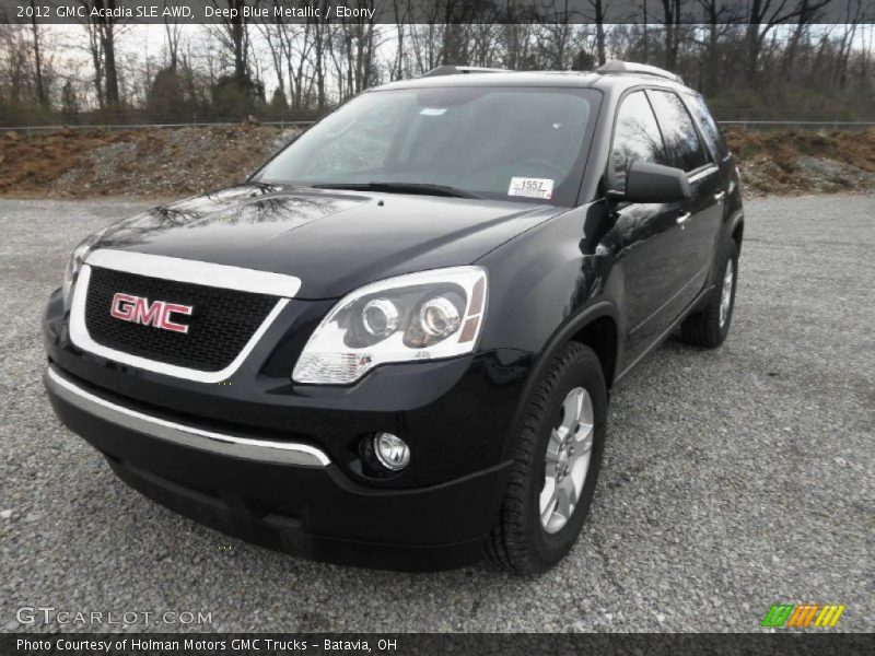 Deep Blue Metallic / Ebony 2012 GMC Acadia SLE AWD