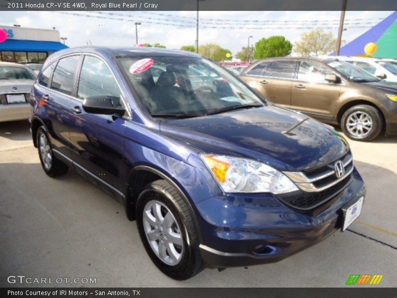 Royal Blue Pearl / Gray 2011 Honda CR-V SE 4WD