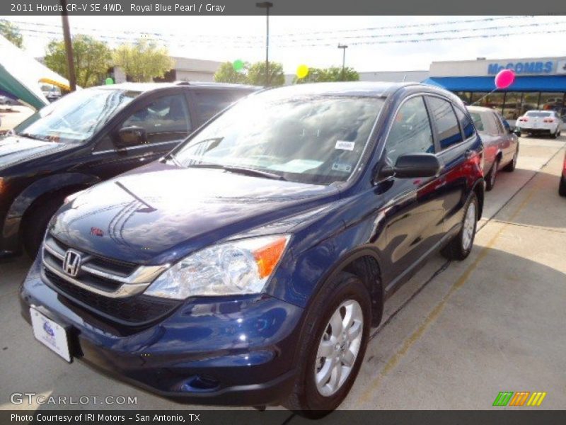 Royal Blue Pearl / Gray 2011 Honda CR-V SE 4WD