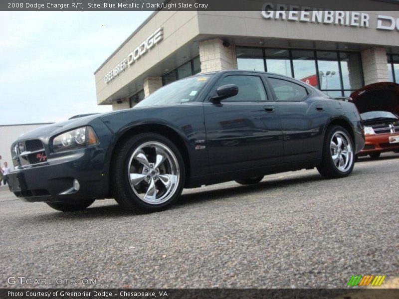 Steel Blue Metallic / Dark/Light Slate Gray 2008 Dodge Charger R/T