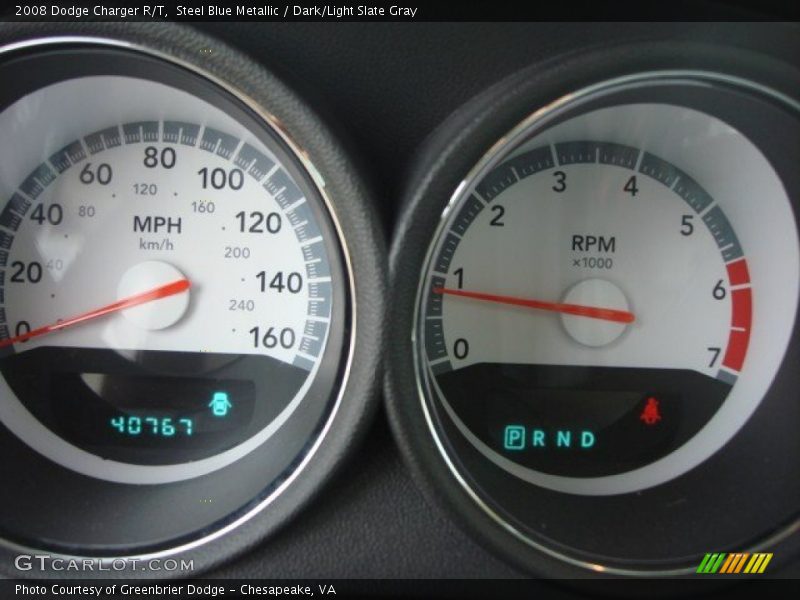 Steel Blue Metallic / Dark/Light Slate Gray 2008 Dodge Charger R/T