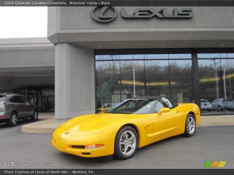 Millenium Yellow / Black 2004 Chevrolet Corvette Convertible