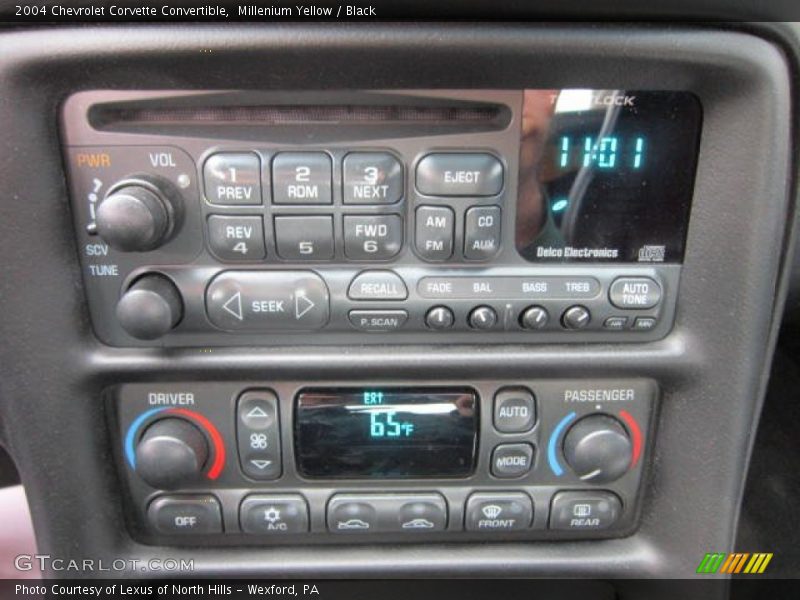 Controls of 2004 Corvette Convertible