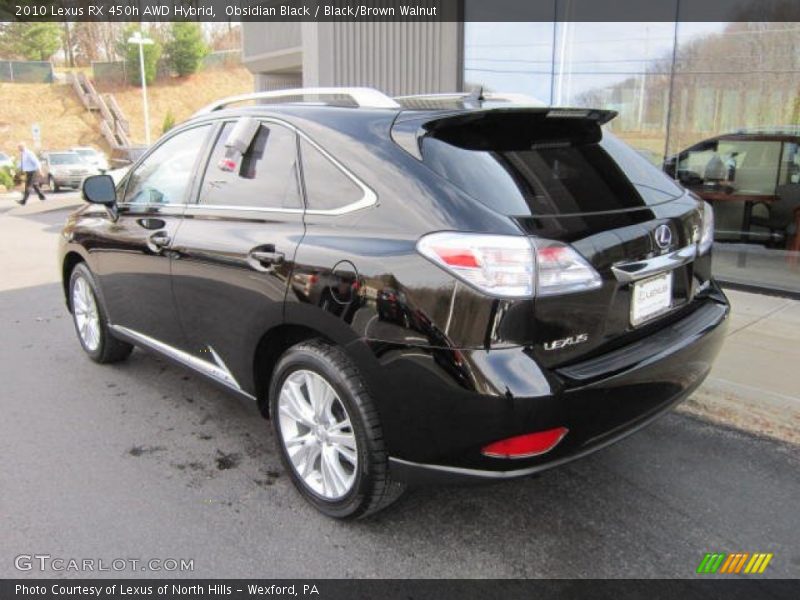Obsidian Black / Black/Brown Walnut 2010 Lexus RX 450h AWD Hybrid